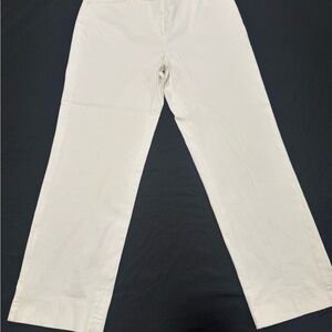 Anne Klein Women White Pants Size 8 Stretch Straight Leg Workwear Classic